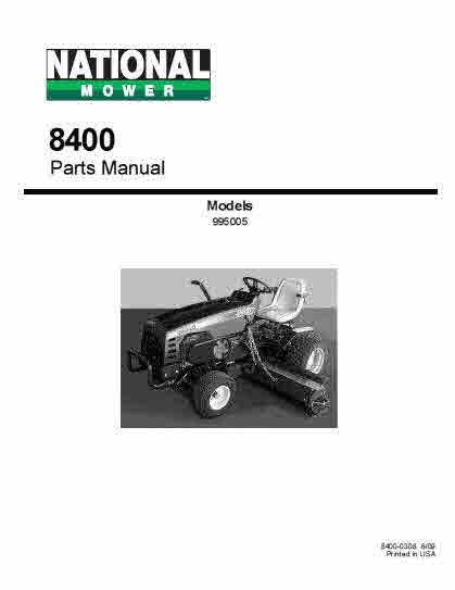 National Tractor Mower manuals for Mechanics