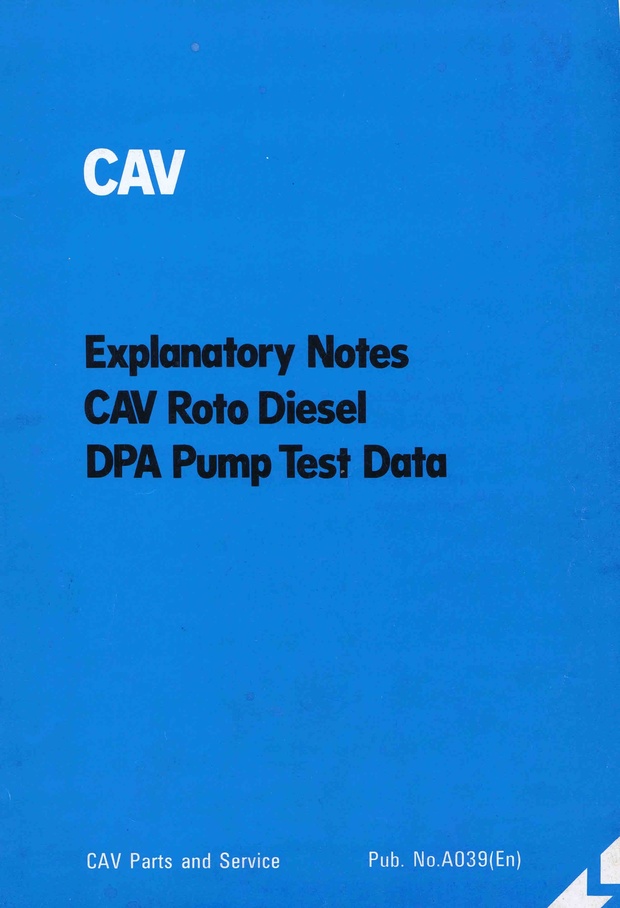 Lucas Cav DPA Service Manuals for Mechanics