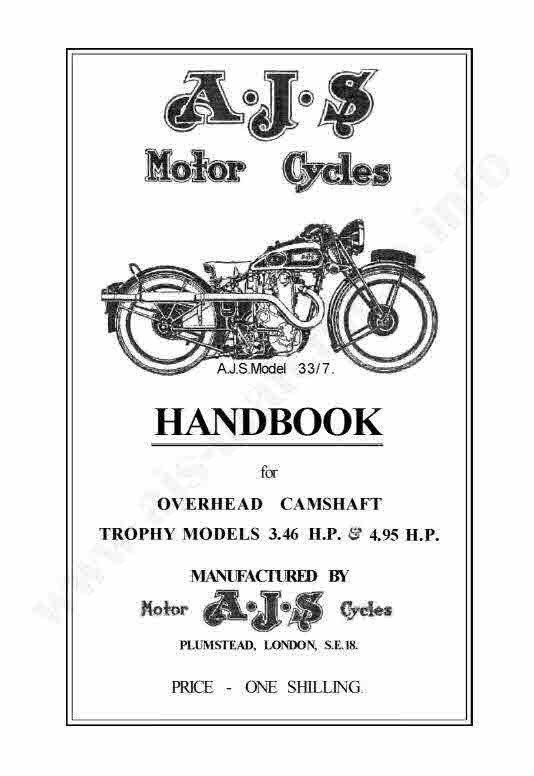 AjS Motorcycles Manuals For Mechanics