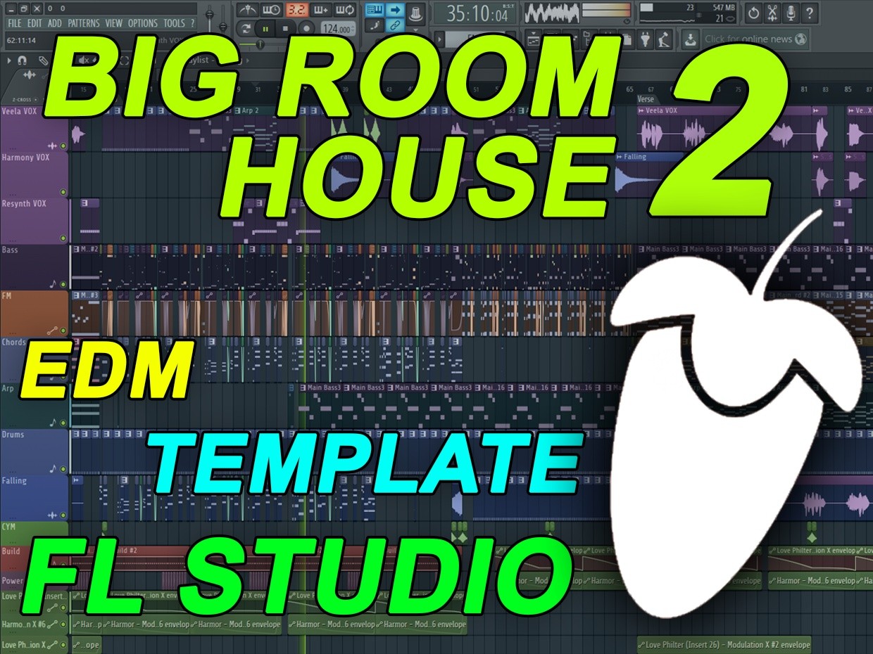 FL Studio EDM Big Room House Template 2 FLP Family