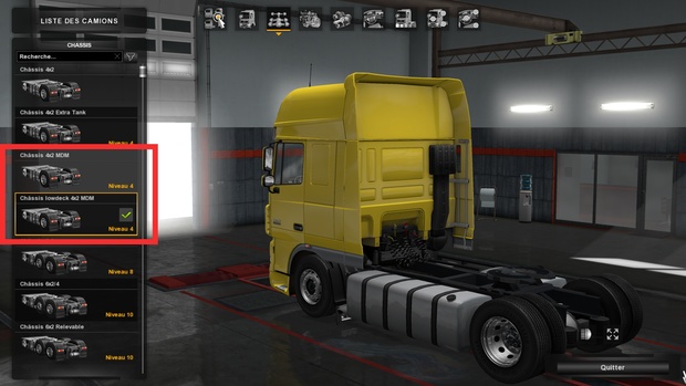 Chassis Custom 4x2 Daf XF 105 by SCS