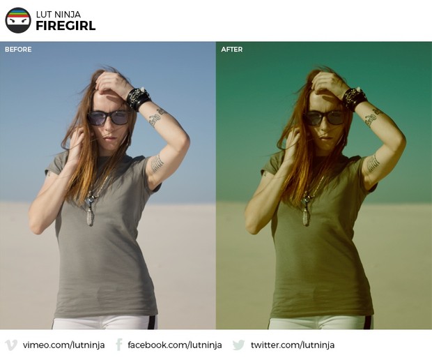 Fire Girl 3D LUT Color correction grading file by LUT Ninja