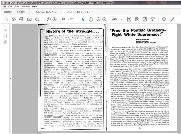 2016 BLUE LIGHT BOOK OF THE ORIGINAL PONTIAC BROTHERS OF THE STRUGGLE, 1978