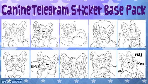 Canine Telegram Sticker Base Pack