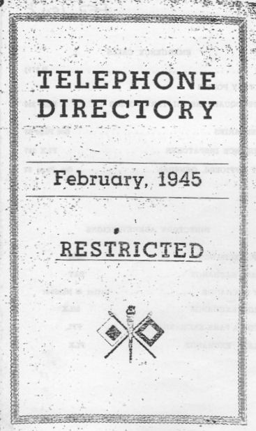 WWII Military Telephone Directory for Brisbane - February 1945