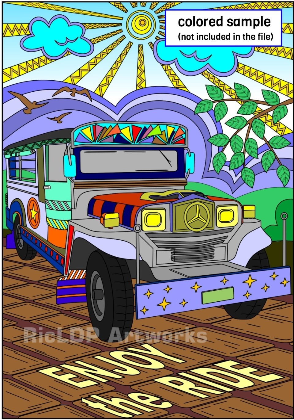 Jeepney Coloring Pages Jeepney Coloring Pages Mandala Coloring Pages ...