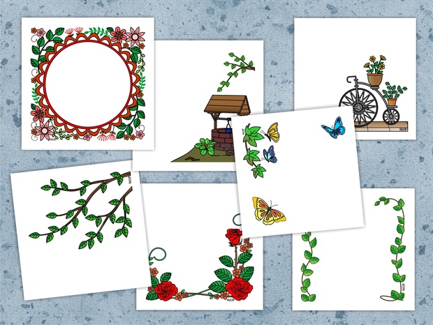 15 Colored Floral Templates for Social Media Promotion