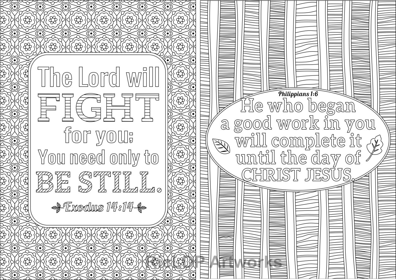 12 Bible Coloring Pages - RicLDP Artworks