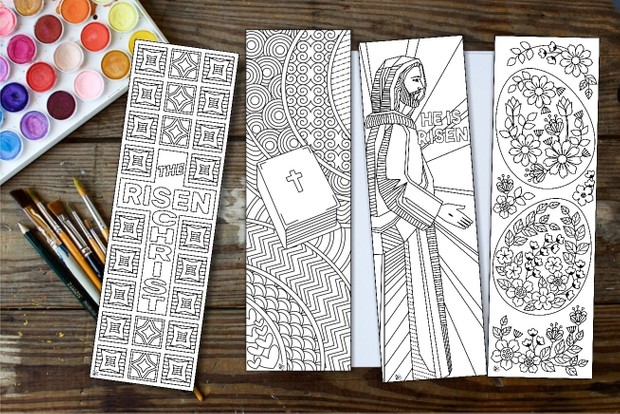 8 Easter Coloring Bookmarks