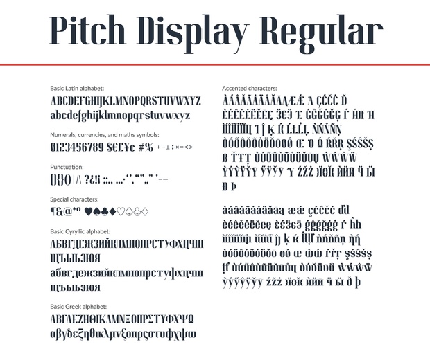 Pitch Display Font