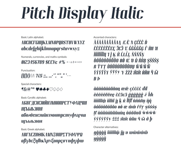 Pitch Display Font