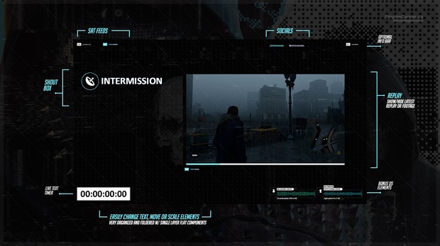 Stream Overlay | Haxx V1 - Twitch / Livestream
