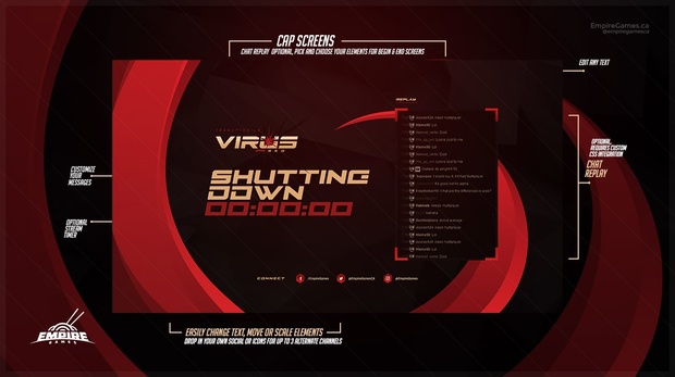 Stream Overlay | Virus V1 (PSD incl/ Channel Graphics)
