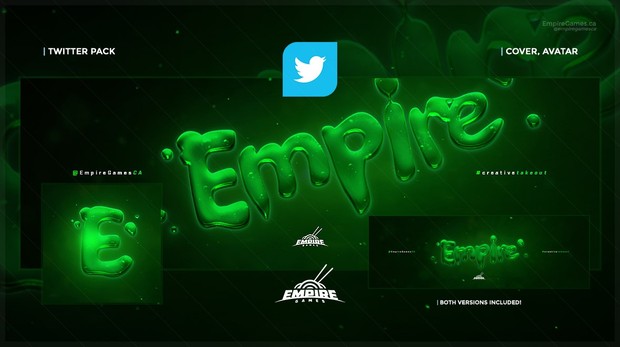 Twitter - Slime (Cover/Avatar) PSD