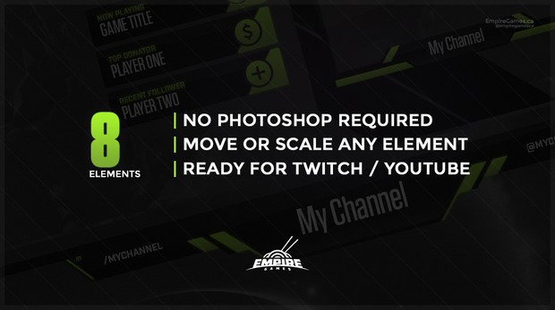 Stream Overlay | Tech Green - No Photoshop!
