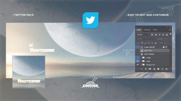 Twitter - Vega (Cover/Avatar) PSD