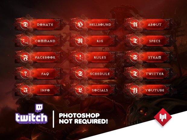 Twitch Panels | HellBound (x14) - Diablo 3