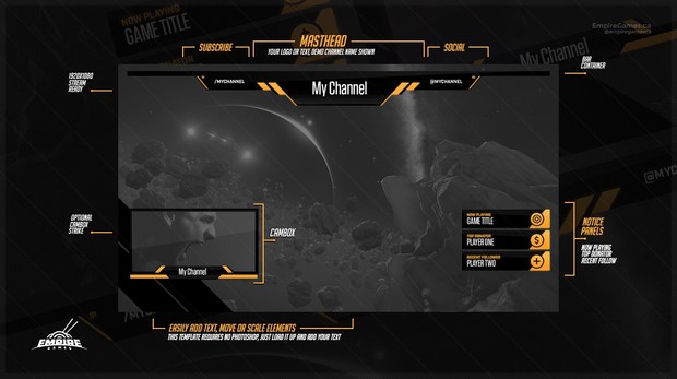 Stream Overlay | Tech Yellow - No Photoshop!