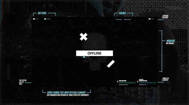 Stream Overlay | Haxx V1 - Twitch / Livestream