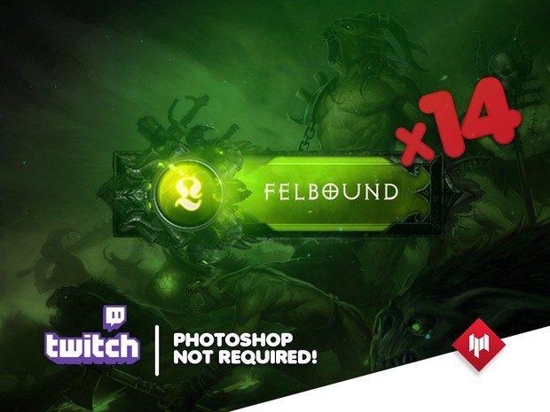 Twitch Panels | HellBound (x14) - GREEN