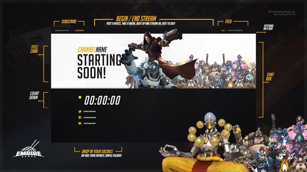 Livestream Overlay | Overwatch V1 /Light