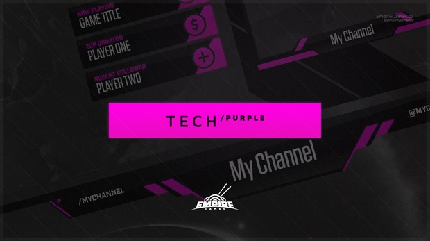 Stream Overlay | Tech Purple - No Photoshop!