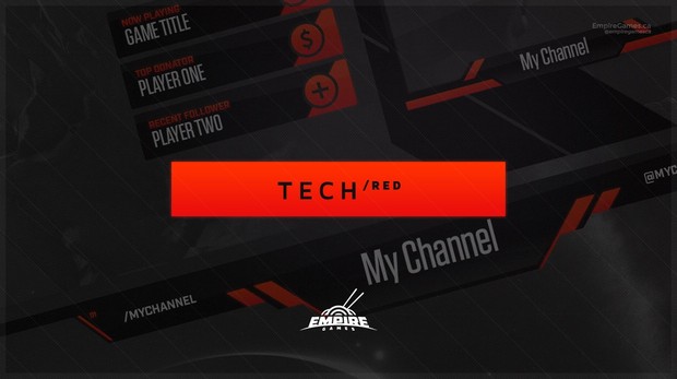 Stream Overlay | Tech Red - No Photoshop!