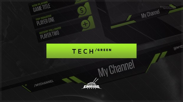 Stream Overlay | Tech Green - No Photoshop!