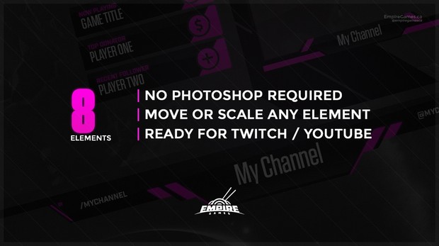 Stream Overlay | Tech Purple - No Photoshop!