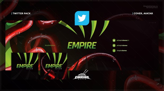 Twitter - Venom (Cover/Avatar) PSD