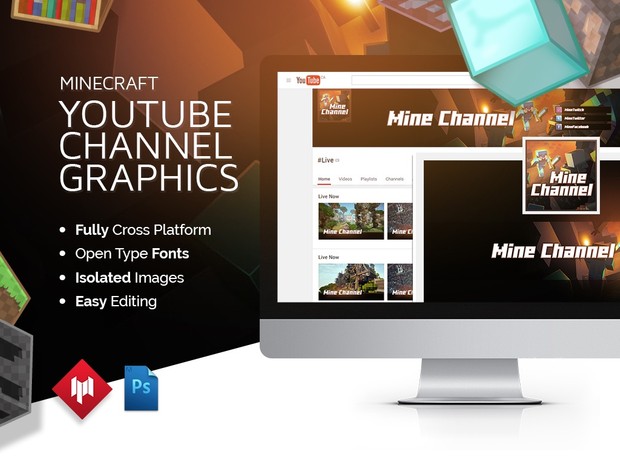 Youtube Channel Graphics | Mine Channel
