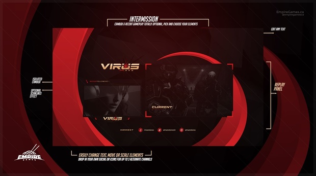 Stream Overlay | Virus V1 (PSD incl/ Channel Graphics)