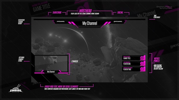 Stream Overlay | Tech Purple - No Photoshop!