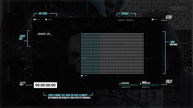 Stream Overlay | Haxx V1 - Twitch / Livestream