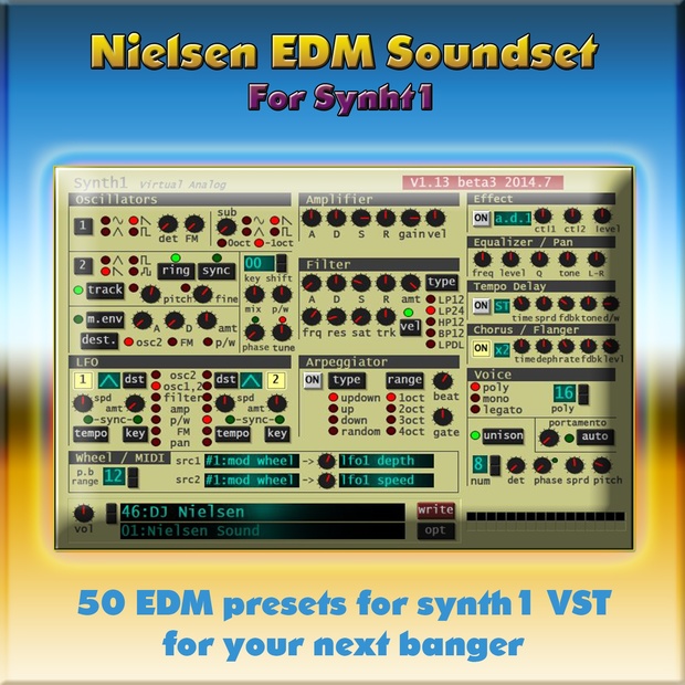 Nielsen EDM Soundset For Synth1 + skins