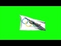 00293_Olympic Games Logo flag waving on green screen 3D animation