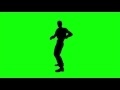 00123_man silhouette stretching and boxing on green screen seamless loop