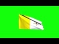00219_Vatican flag waving on blue and green screen 3D animation