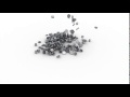 00069_3D animation of silver coins falling on white background