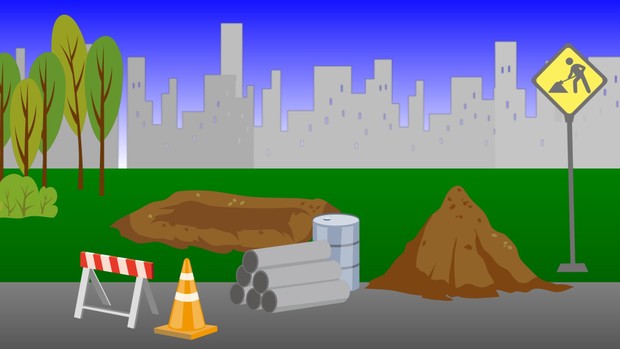00169_cartoon style construction site seamless loop 2d animation