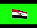 00242_Egypt flag waving on green screen 3D animation