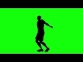 00204_Athlete man silhouette exercise warming up on green screen