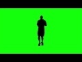 00099_athlete man silhouette jogging on green screen front view seamless loop