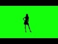 00128_Woman fashion model silhouette catwalk on green screen 3D animation