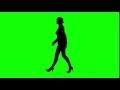 00090_woman on business suit silhouette walking on green screen animation