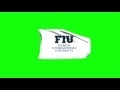 00270_ Florida International University logo flag waving on green screen