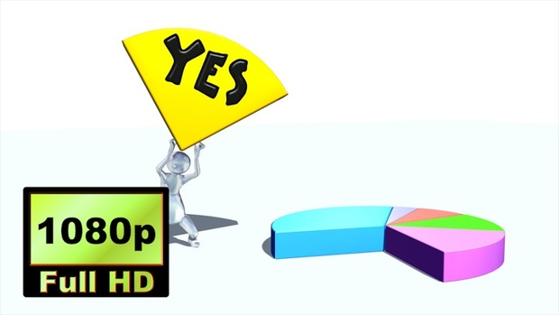 00040_stickman style 3D character holding a pie chart piece