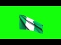 00233_Nigeria flag waving on blue and green screen 3D animation