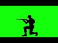 00144_private soldier silhouette shooting with rifle on green screen