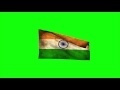 00292_dirty grunge India flag waving on green screen 3D animation